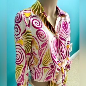 CHRISTIAN SIRIANO FUNKY TAILORED BLOUSE